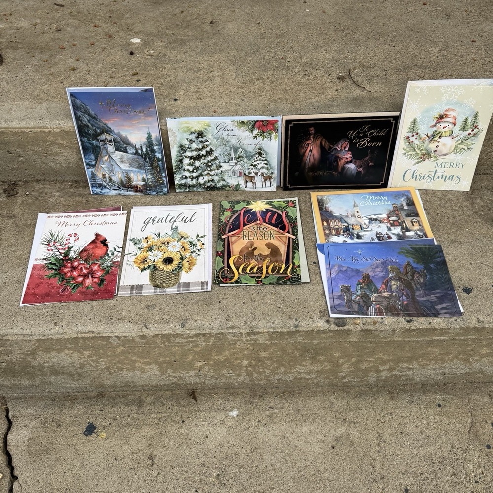 His Delight Lot Of 9 Christmas‎ Cards Greeting Cards